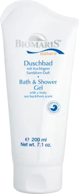 BIOMARIS Duschbad nature mit Sanddorn-Duft  200 ml  Duschgel