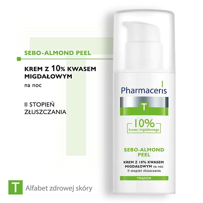 „Pharmaceris T Sebo-Almond Peel“ naktinis kremas su 10 % migdolų rūgštimi
