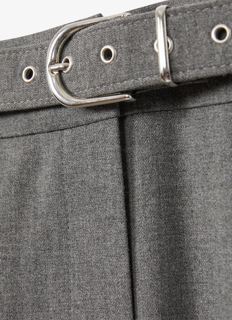 Pantaloni Reiss Freja cu talie înaltă și croi larg, cu curea
