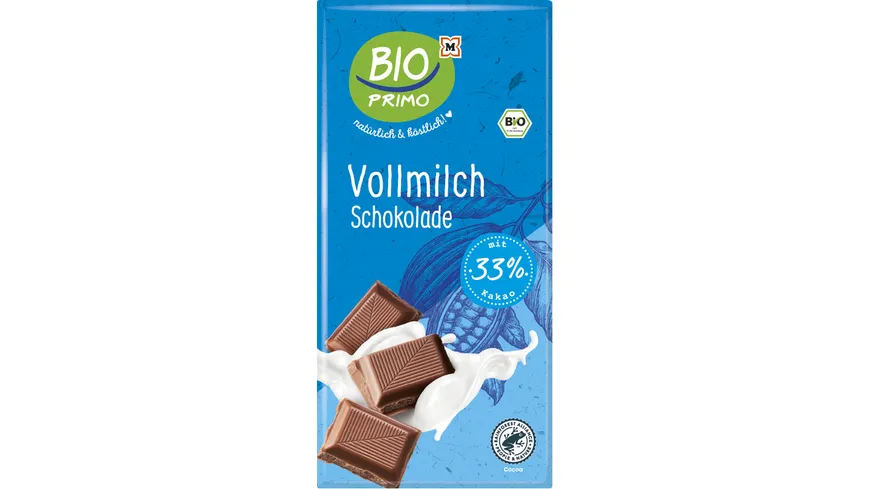 BIO PRIMO Bio Vollmilch Schokolade 100 g