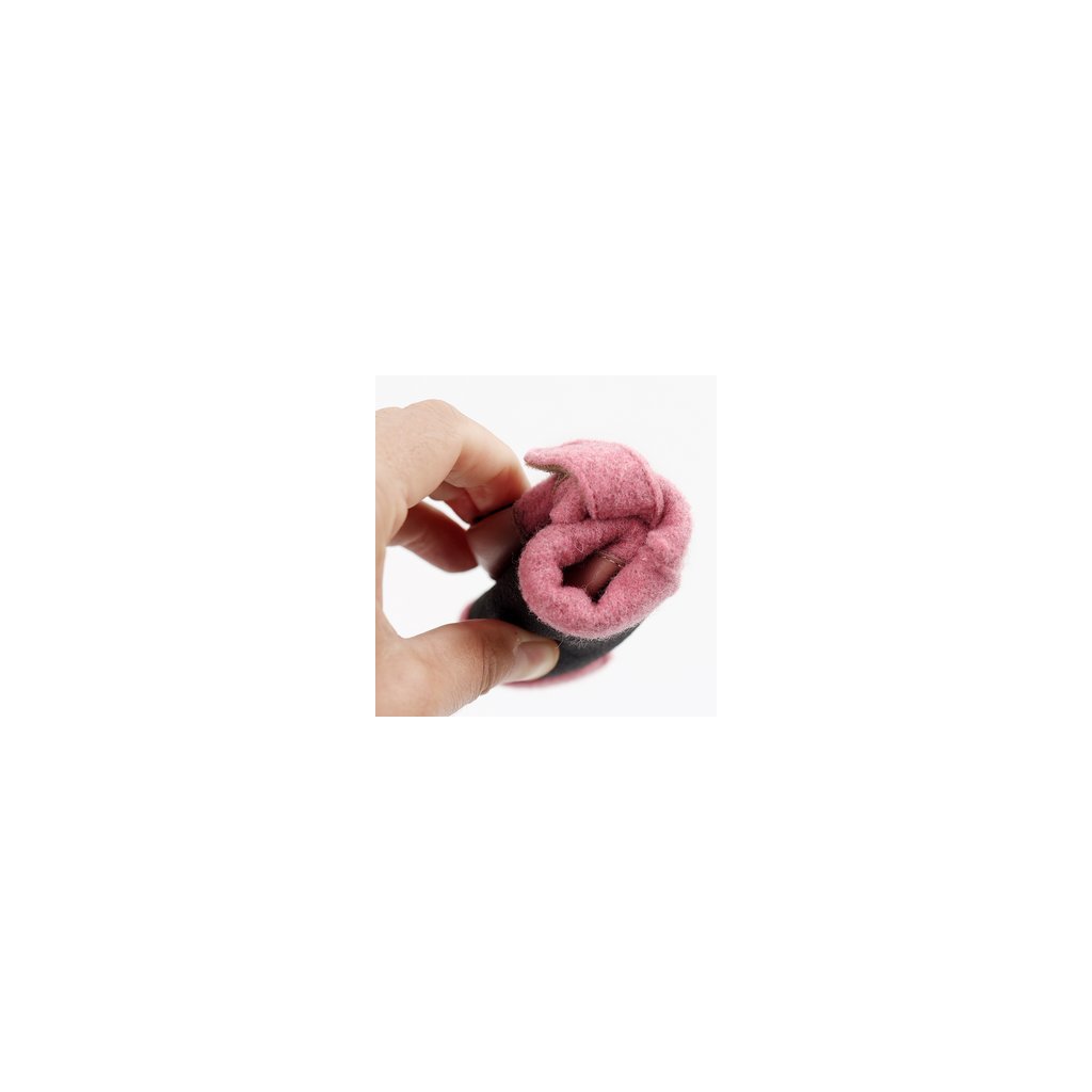 Tikki Ziggy Candy Wool rosa Krabbelschuhe