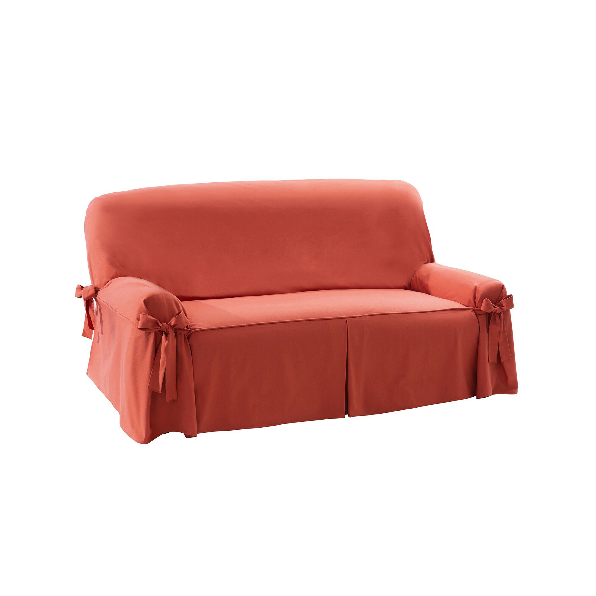 Housse bachette coton uni nouettes fauteuil canapés