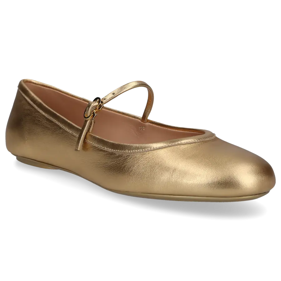 Gianvito Rossi - Riemchenballerinas CARLA Nappaleder - gold