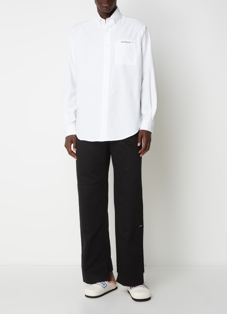 Pantaloni drepți Palm Angels, cu logo și buzunare laterale.