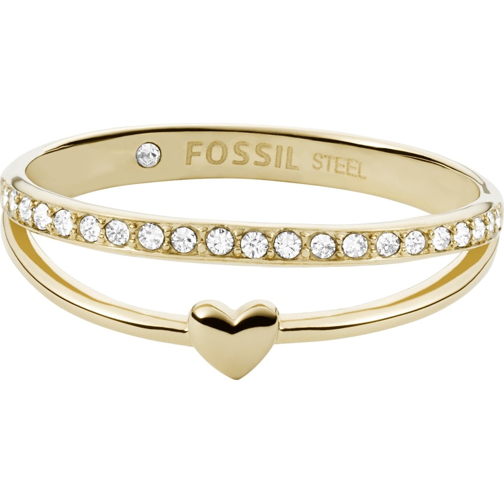 Fossil Bague pour femme Acier inoxydable or Bague