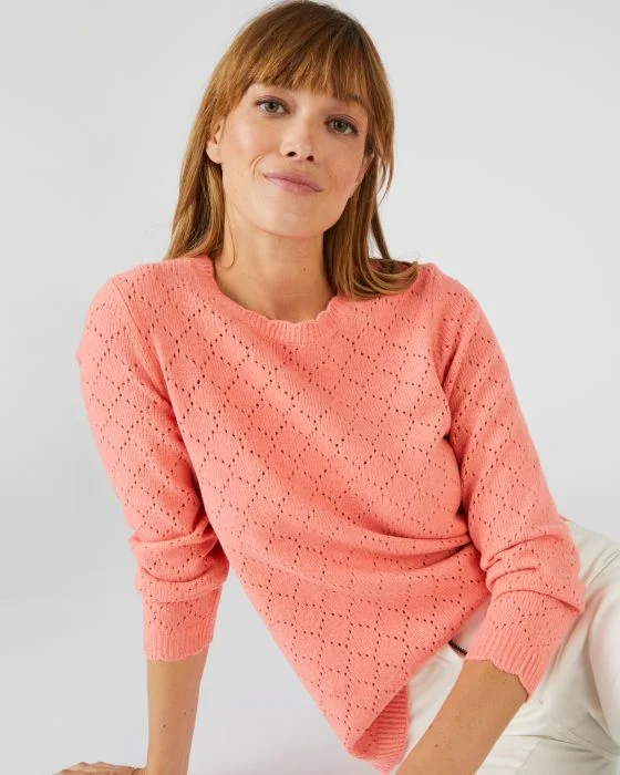 Pull maille ajourée