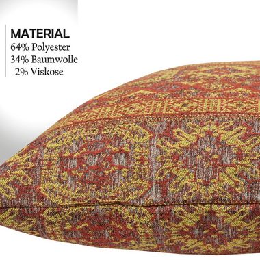 Kissenbezüge KHDK-05409, Bestlivings (1 Stück), Kissenhülle 45 x 45 cm (Marakesh Terracotta) - Bohemian Oriental Boho - Hochwertiger Kissenbezug mit Reißverschluss