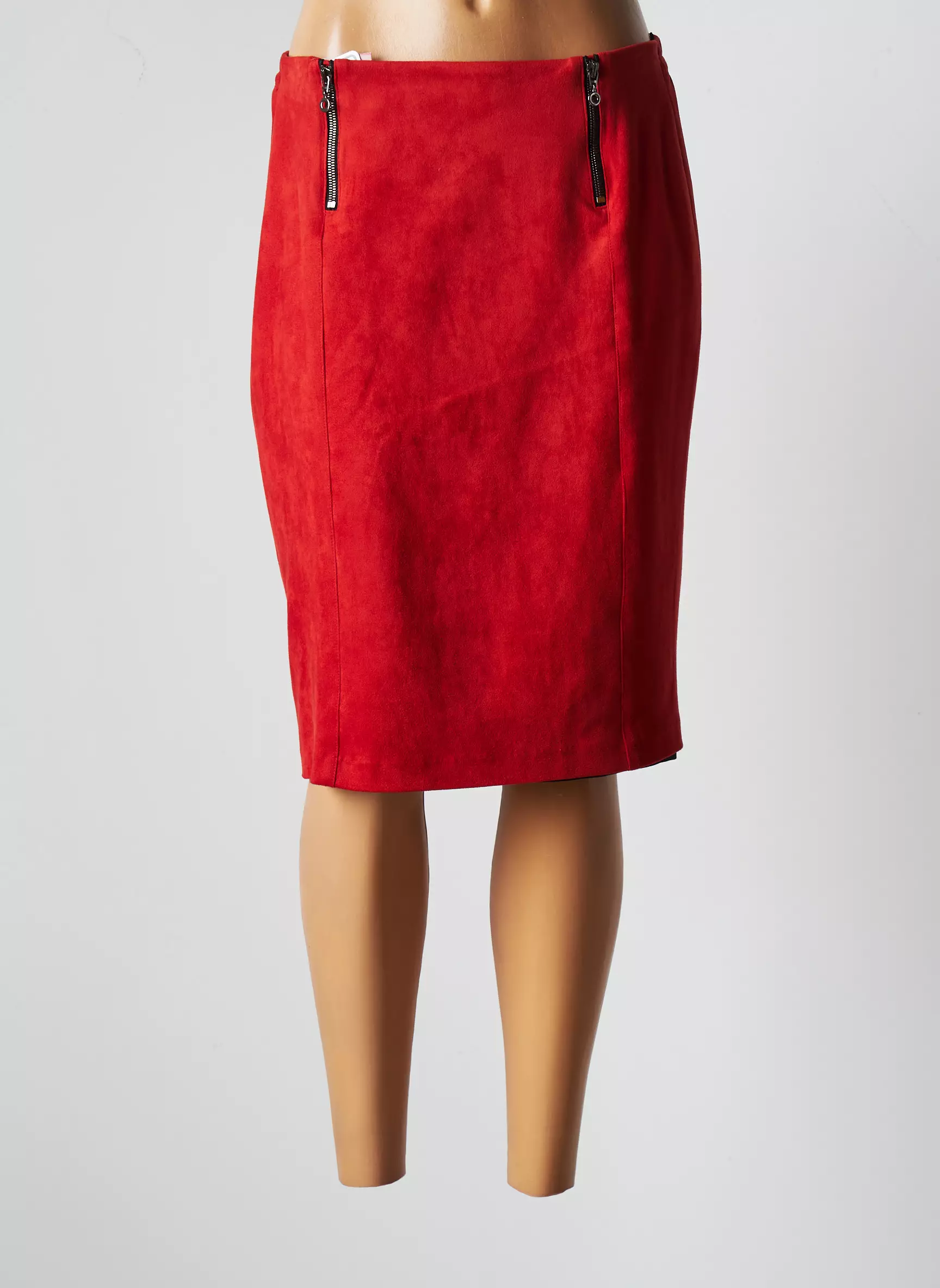 Jumfil Jupes Mi Longues Femme couleur orange