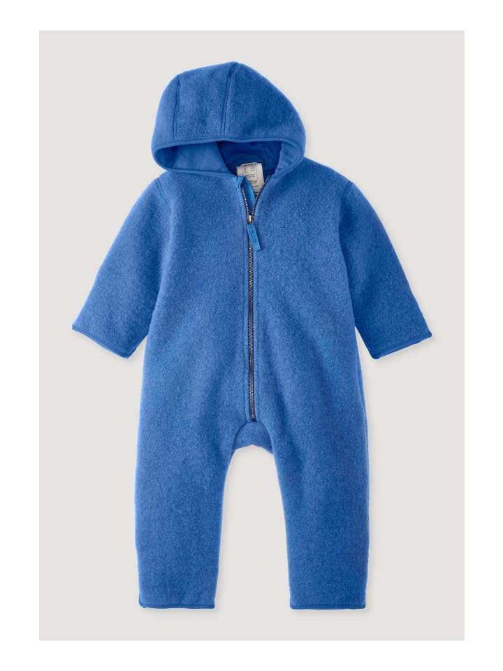 Hessnatur Wollfleece Overall in mittelblau günstig kaufen