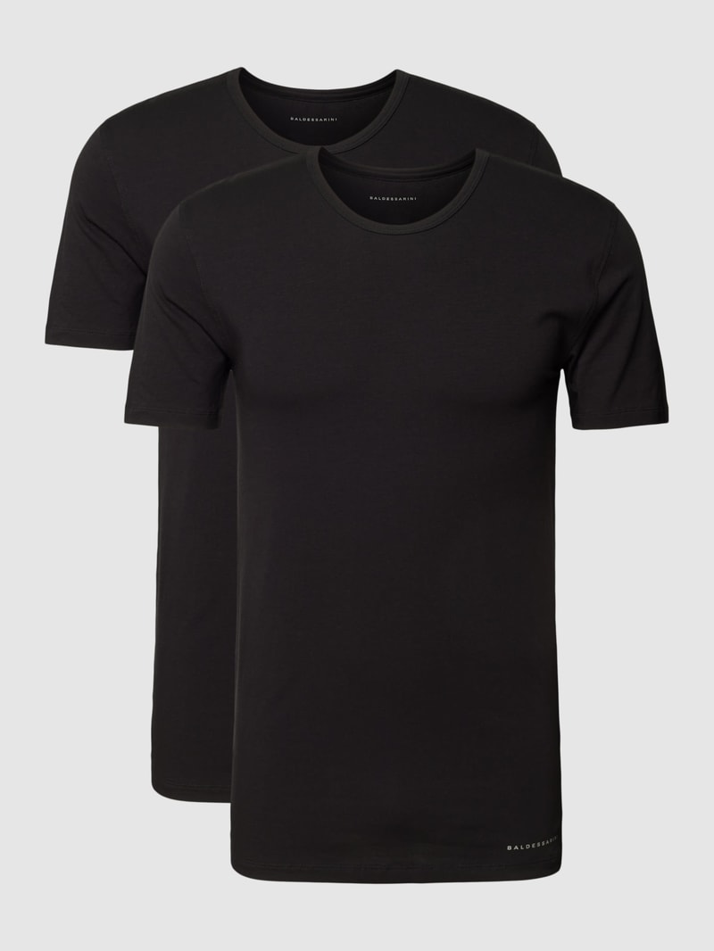 T-Shirt mit Rundhalsausschnitt in schwarz