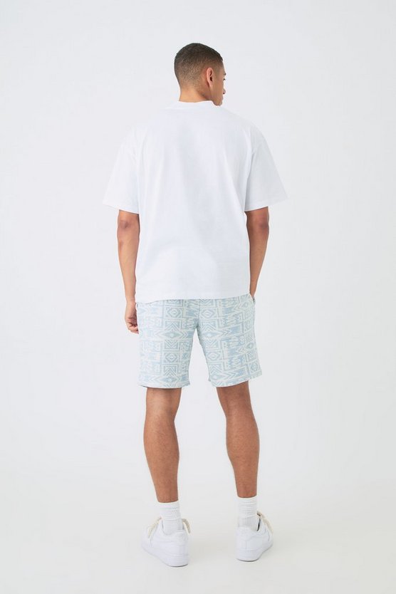 Oversize Man T-Shirt & Jacquard Shorts