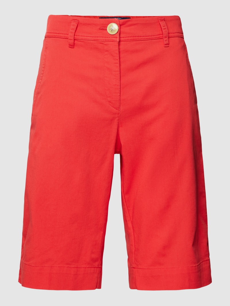 Bermudas mit Bügelfalten Modell 'VERA' in rot