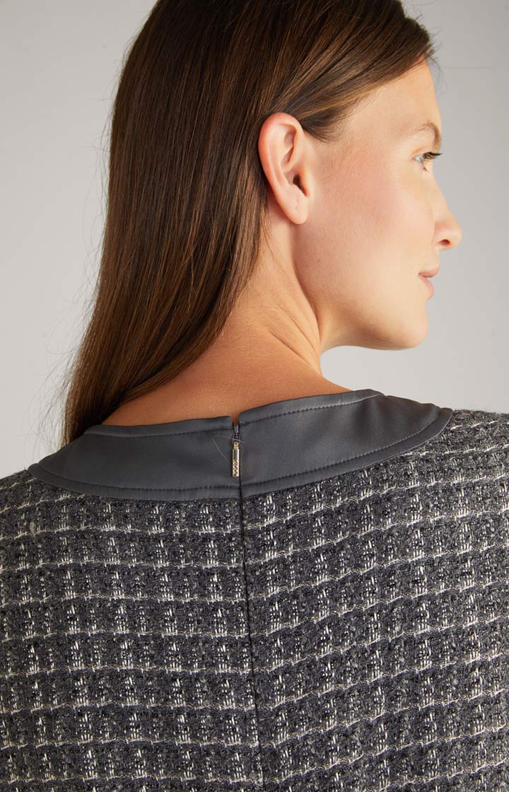 Tweed-Kleid in Grau