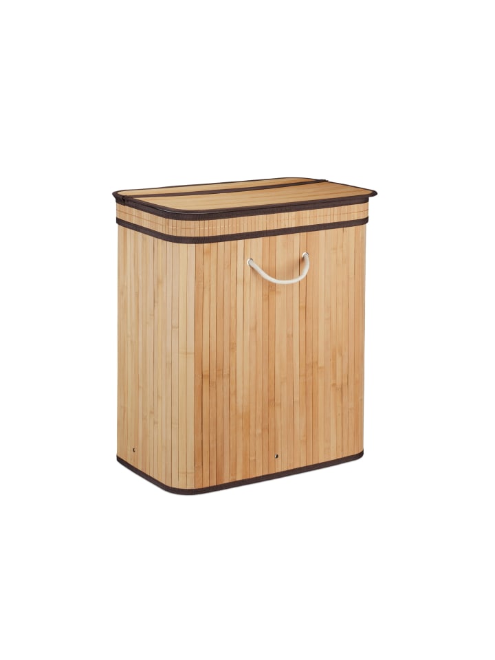 relaxdays Wäschekorb in Natur - (B)55 x (H)63 x (T)35 cm günstig kaufen onesize
