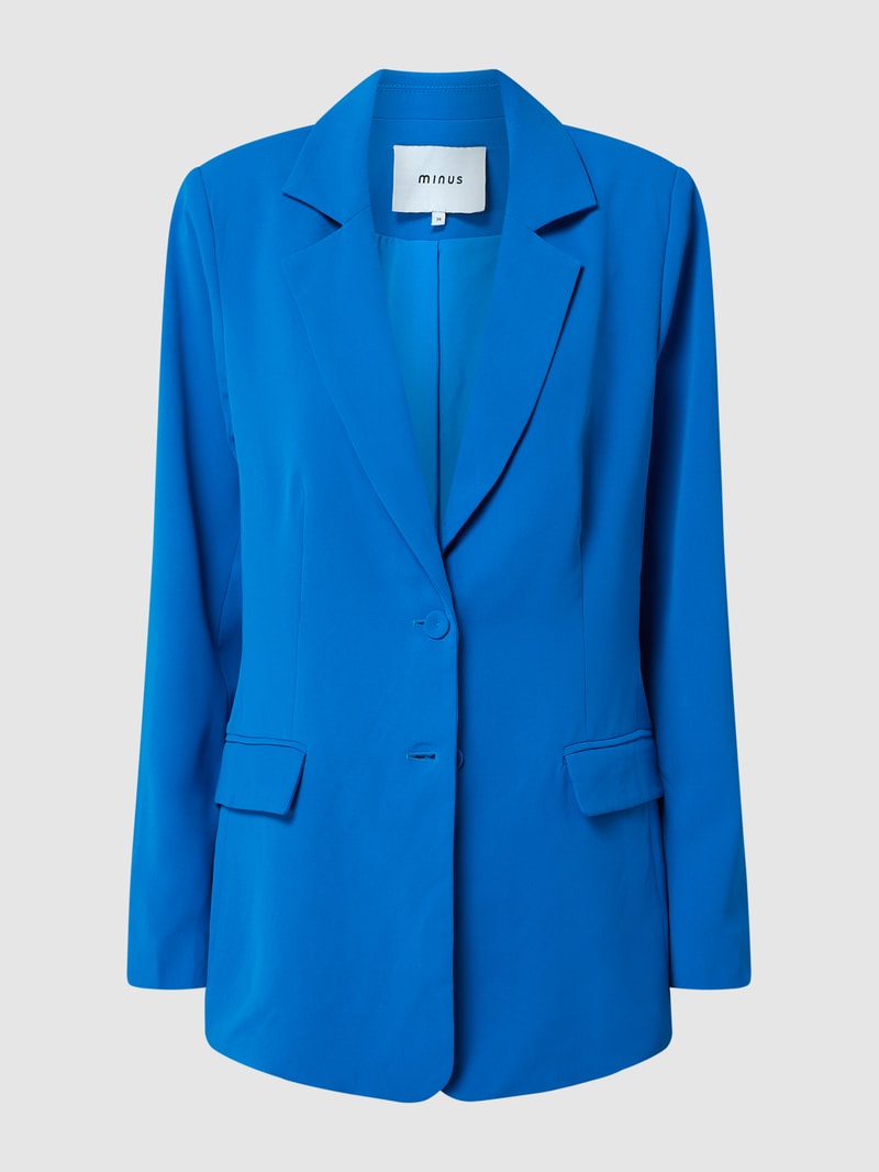 Blazer aus Krepp Modell 'Velia' in ozean blau