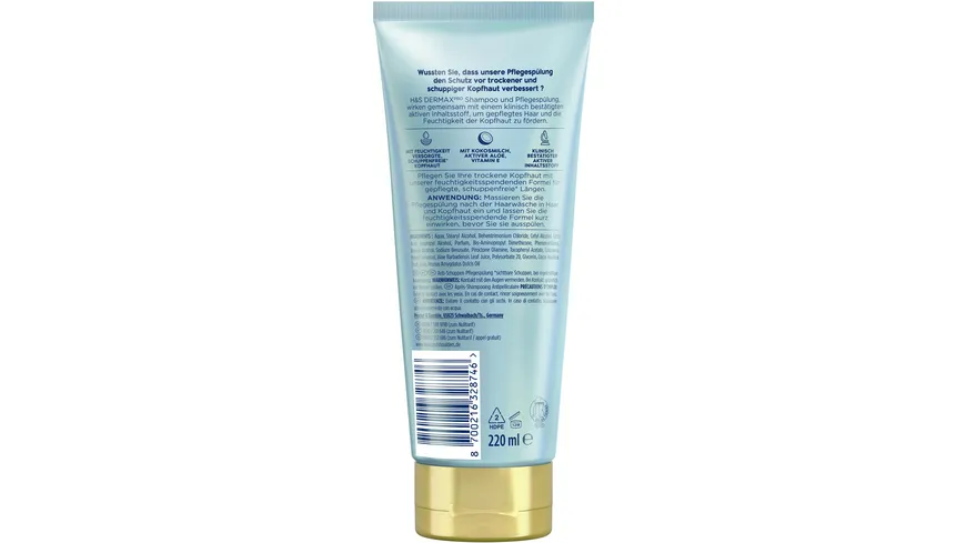 head & shoulders DERMAX pro Hydra Pflege Spülung 220 ml