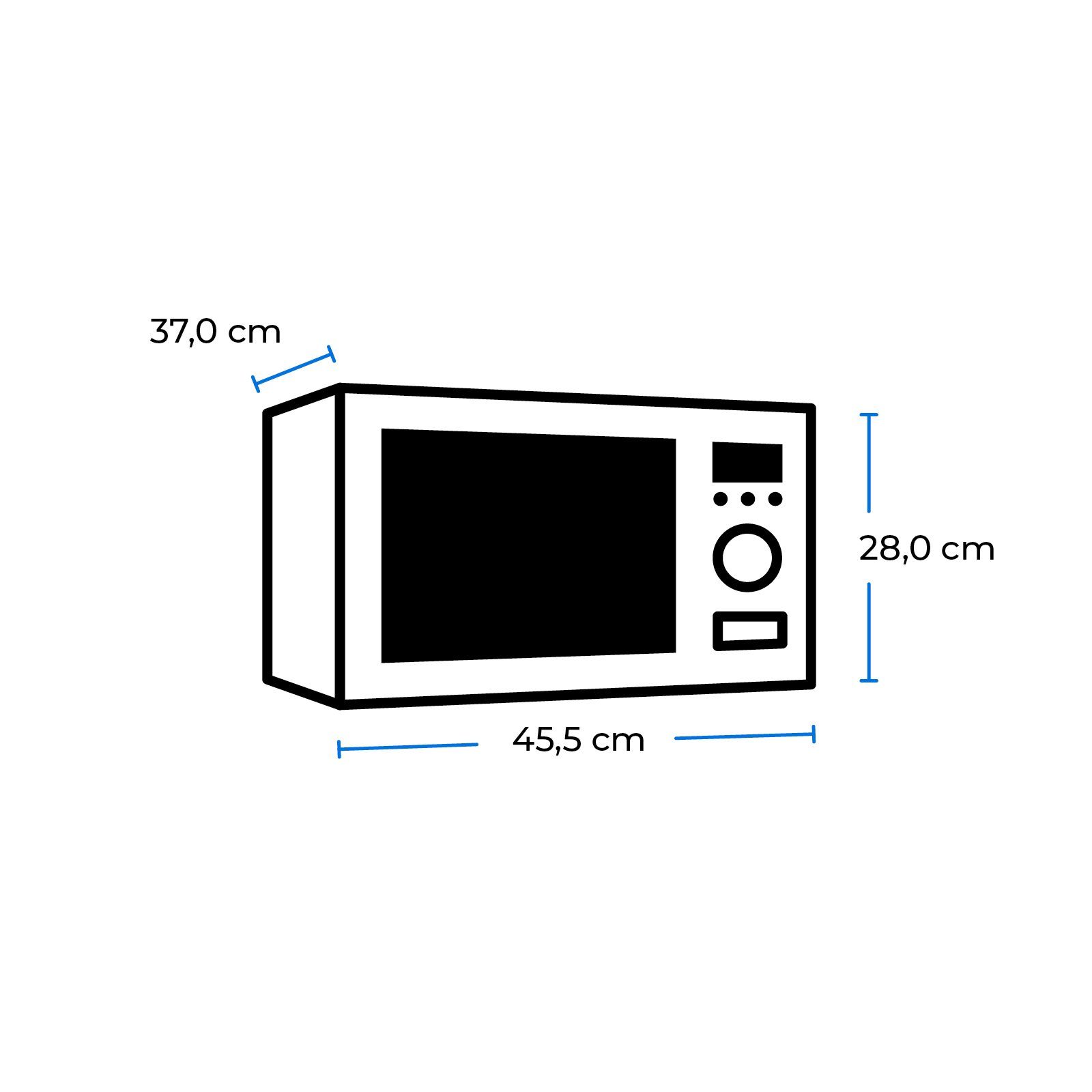 exquisit Minibackofen MO 3302 sw, 1500 Watt Minibackofen, inkl. Timer und motorischer Drehspieß