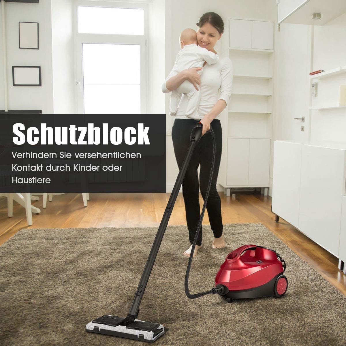 KOMFOTTEU Dampfreiniger Mehrzweck, ohne chemische Reinigungsmittel