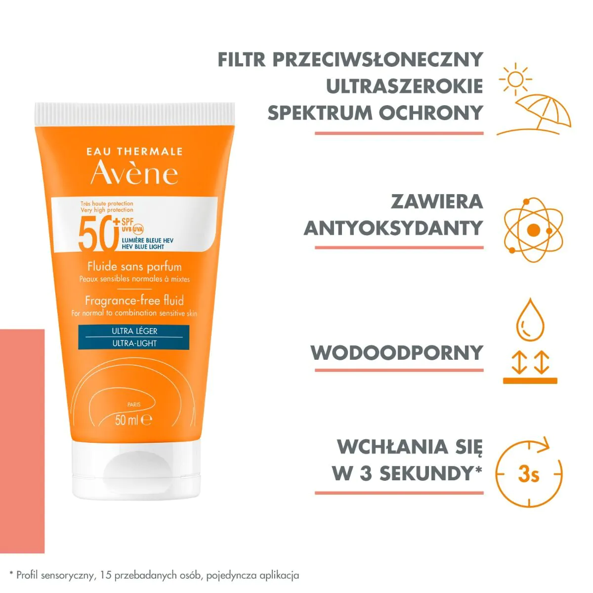 Avène Sun Fluido de Proteção Muito Alta Sem Fragrância FPS 50+