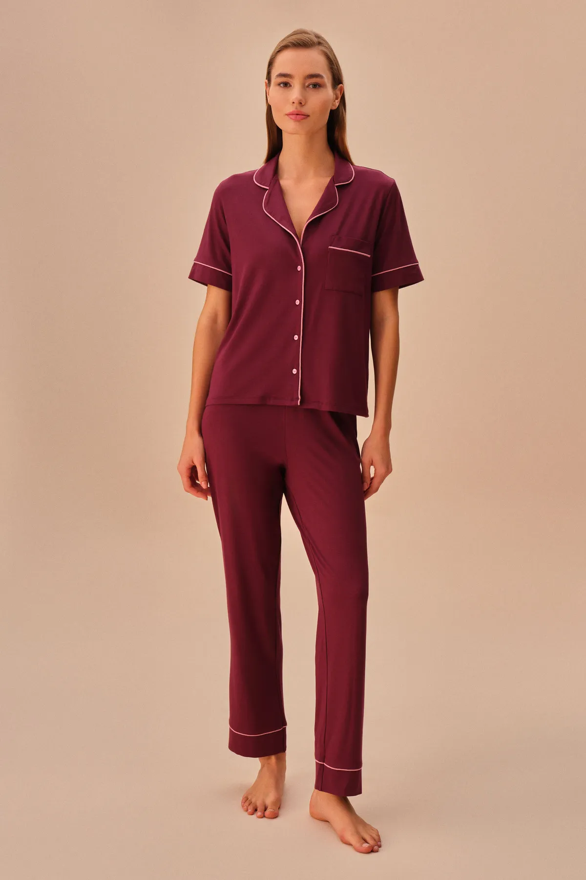SUWEN  Misty Maskulines Pyjama-Set