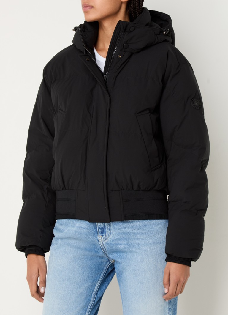 Chaqueta bomber acolchada de la Fuerza Aérea con capucha desmontable