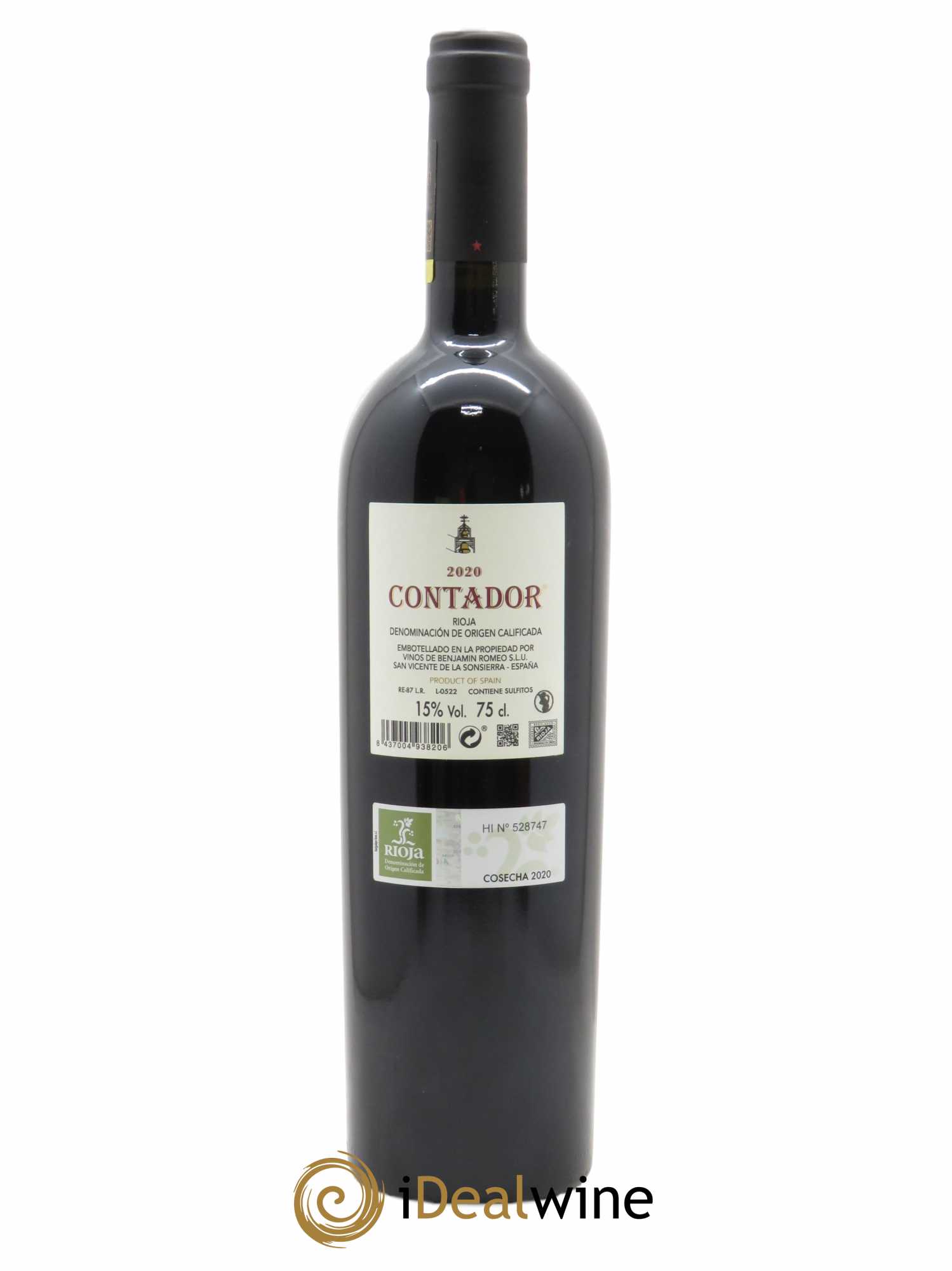 Rioja DOCa Bodega Contador DOCa Contador Benjamin Romeo  2020 - Lot de 1 Bouteille