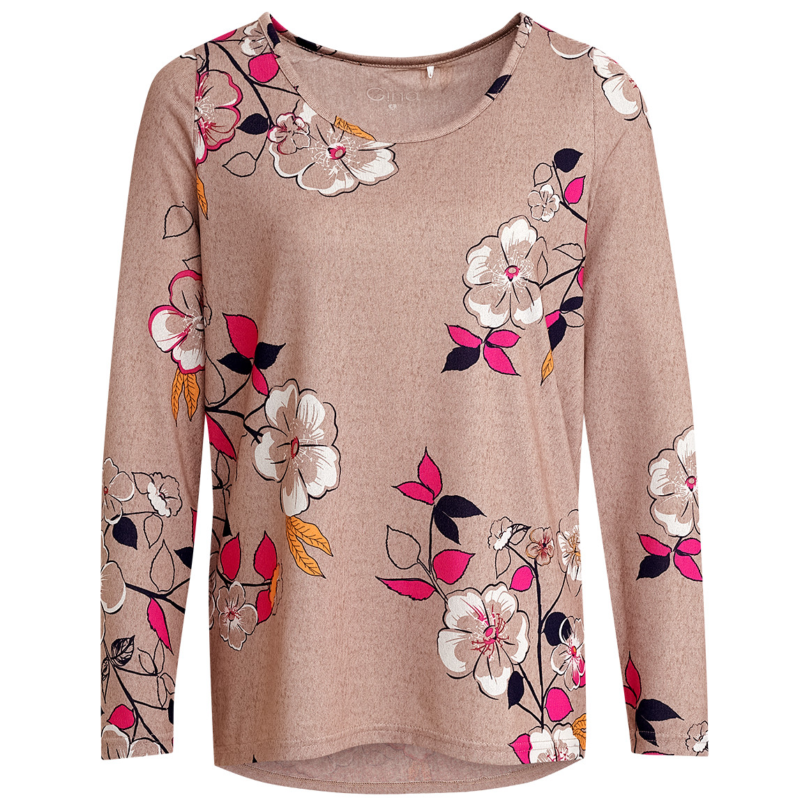 Damen Langarmshirt mit floralem Allover-Print