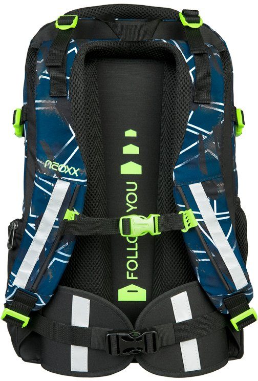 neoxx Schulrucksack Active, Flash yourself, aus recycelten PET-Flaschen