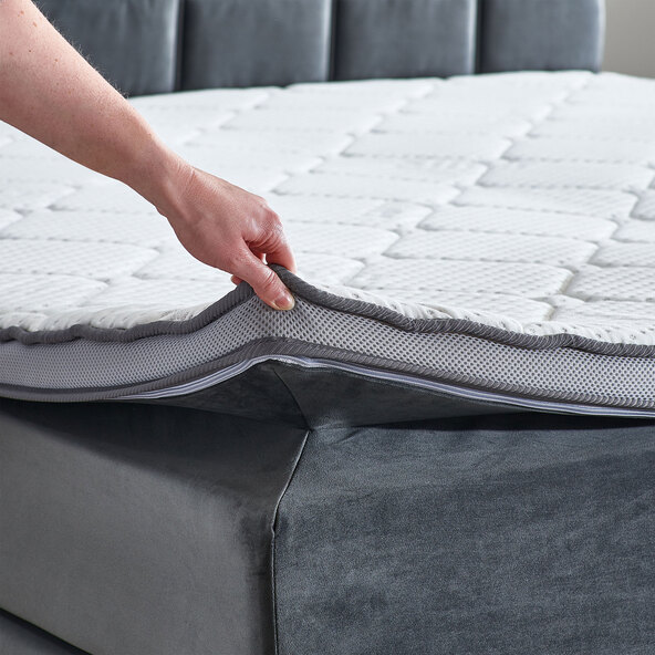 Boxspringbett Premium, anthrazit, 180 x 200 cm