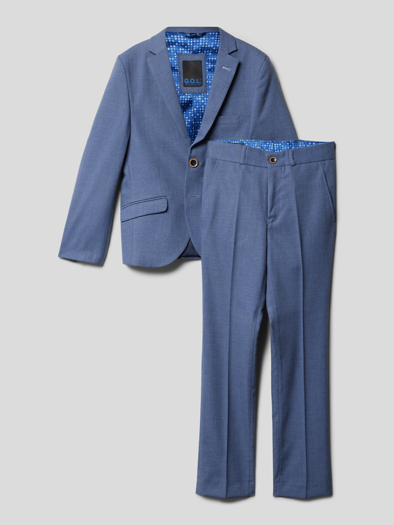 Anzug mit feinem Muster in blau