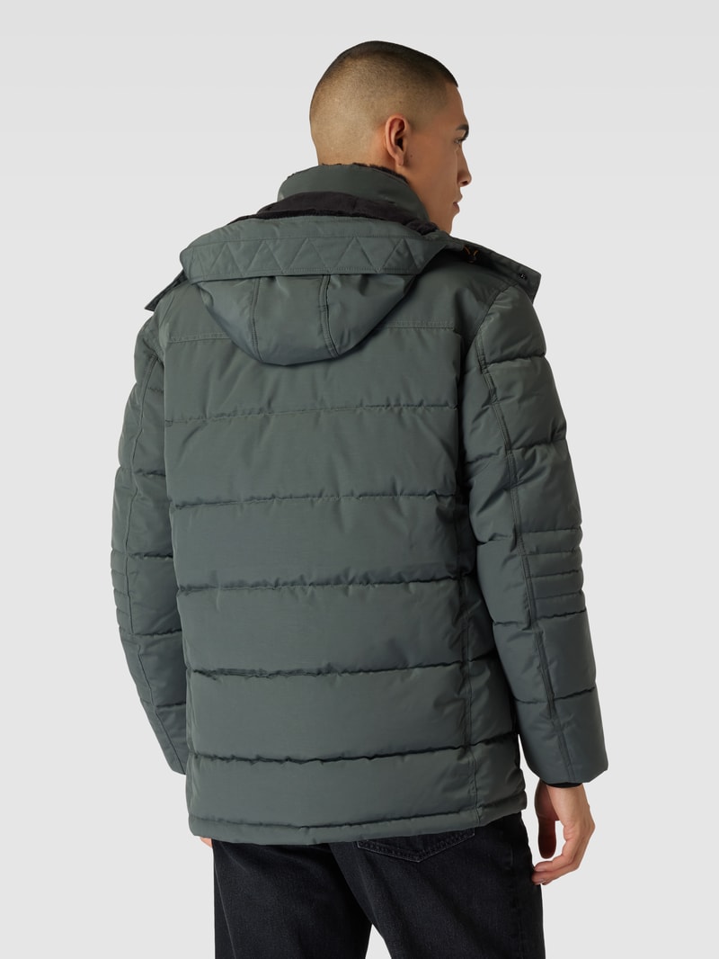 Jacke mit Druckknopfleiste Modell 'CLARK' in olivgrün