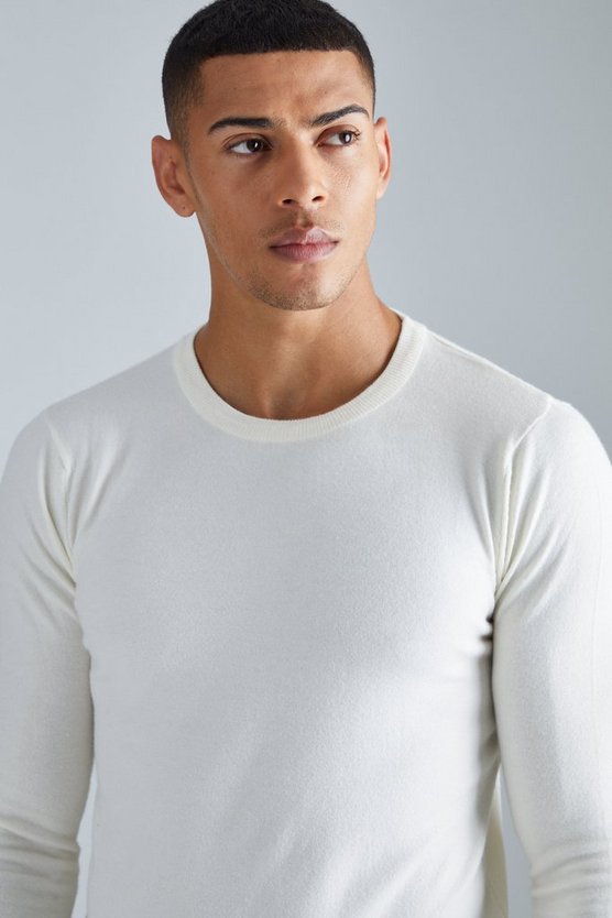 Recycelter Rundhals-Pullover
