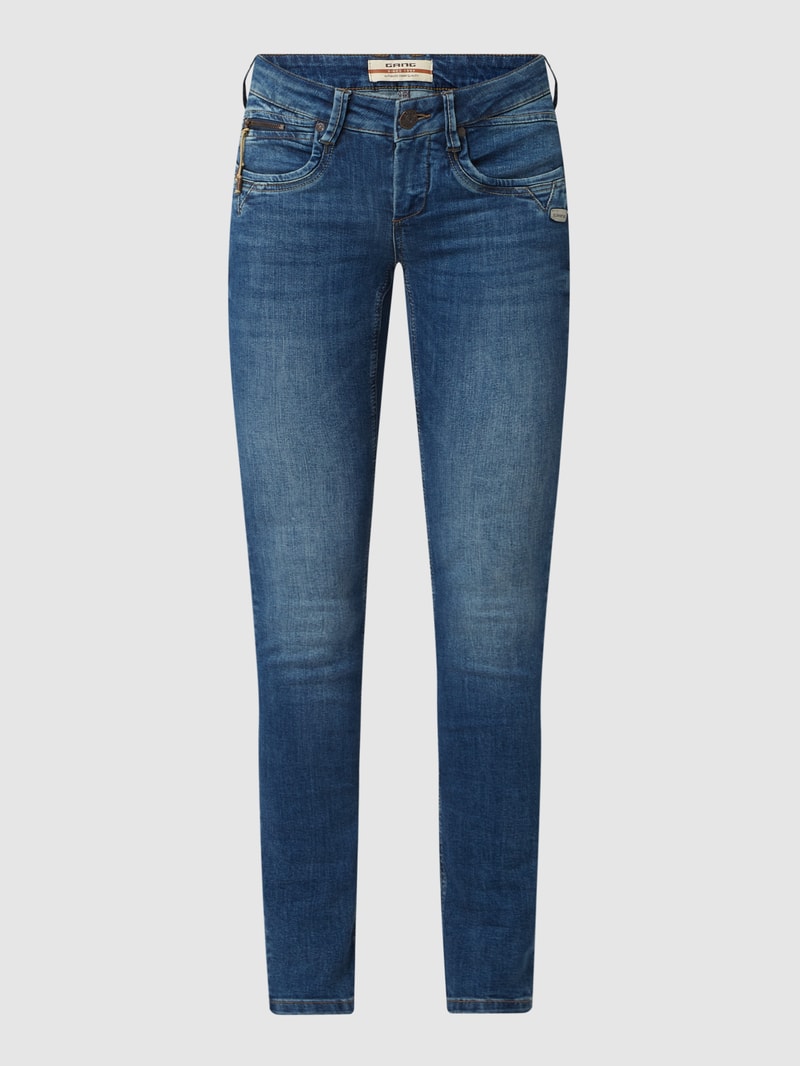 Skinny Fit Jeans mit Stretch-Anteil Modell 'Nikita' in blau