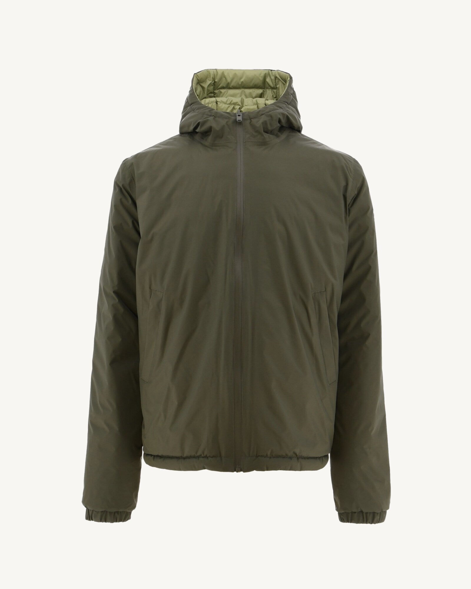 Doudoune réversible à capuche Army/Kaki clair Bergen