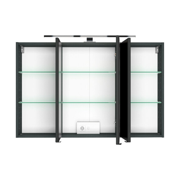 Spiegelschrank Bristol, 100 cm, grafitgrau