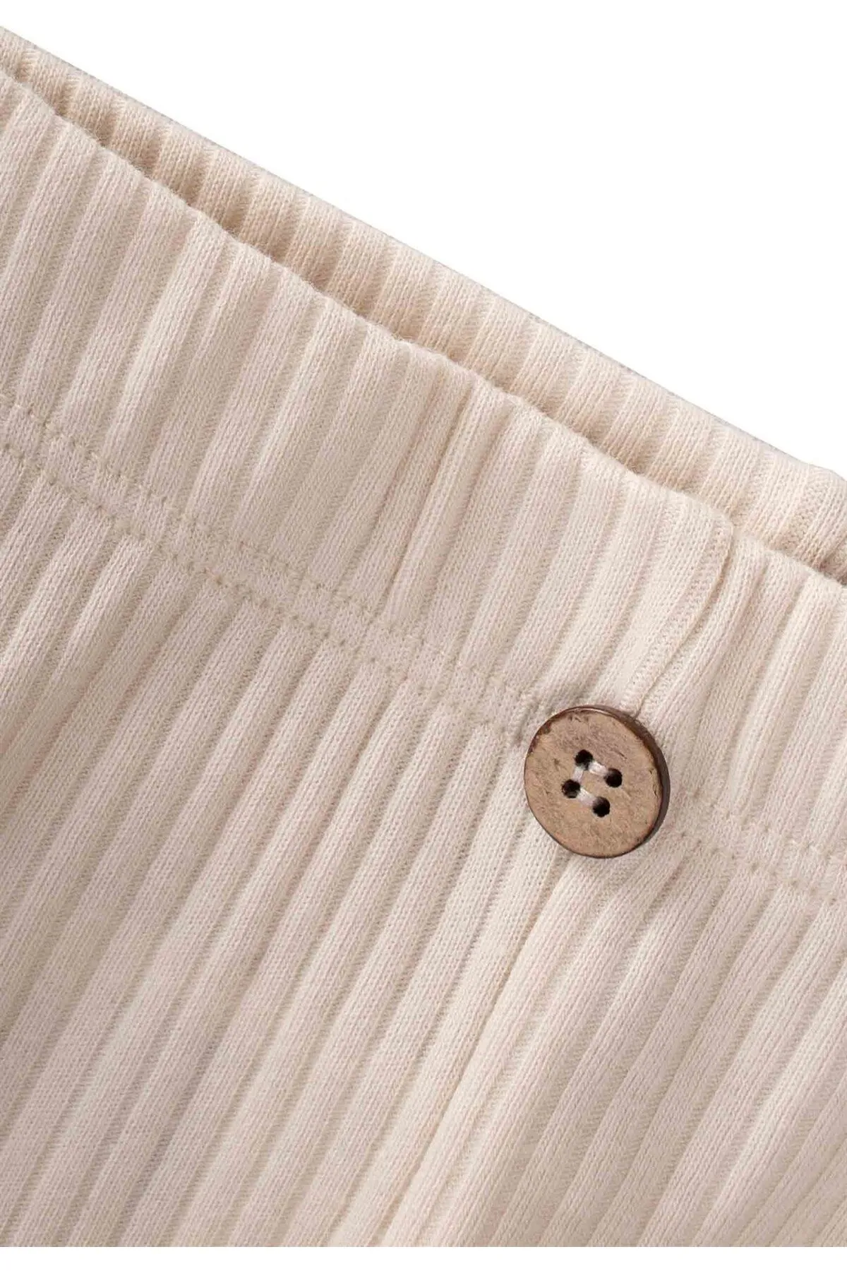 Cigit  Gerippte Leggings 0-5 Jahre Hellbeige