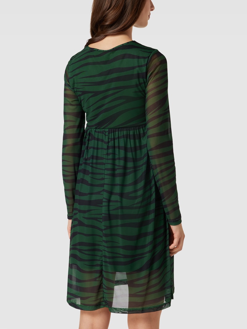 Umstands-Kleid in Knielänge mit Allover-Muster Modell 'MLHEDDA' in dunkelgrün