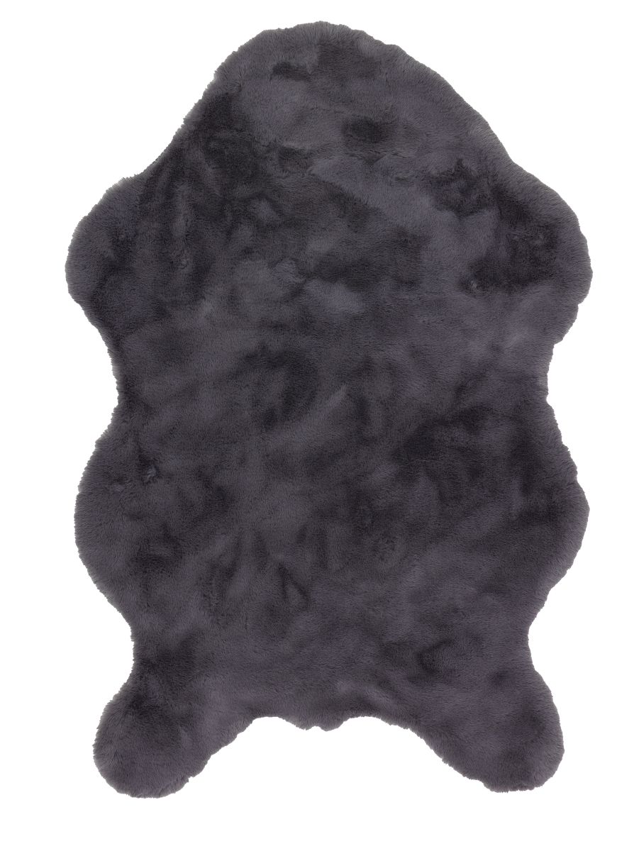 Schöner Wohnen Kunstfell Tender in Schaffelloptik Anthrazit 60 x 90 cm