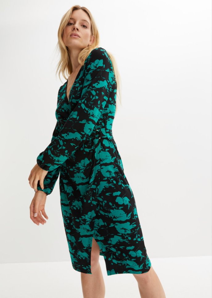 Kleid in Wickeloptik