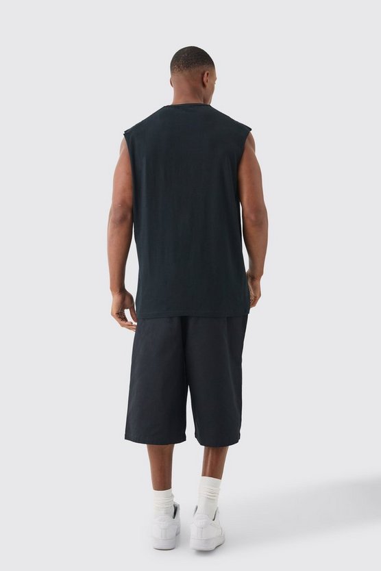 Oversize Tanktop mit Guns N Roses Print