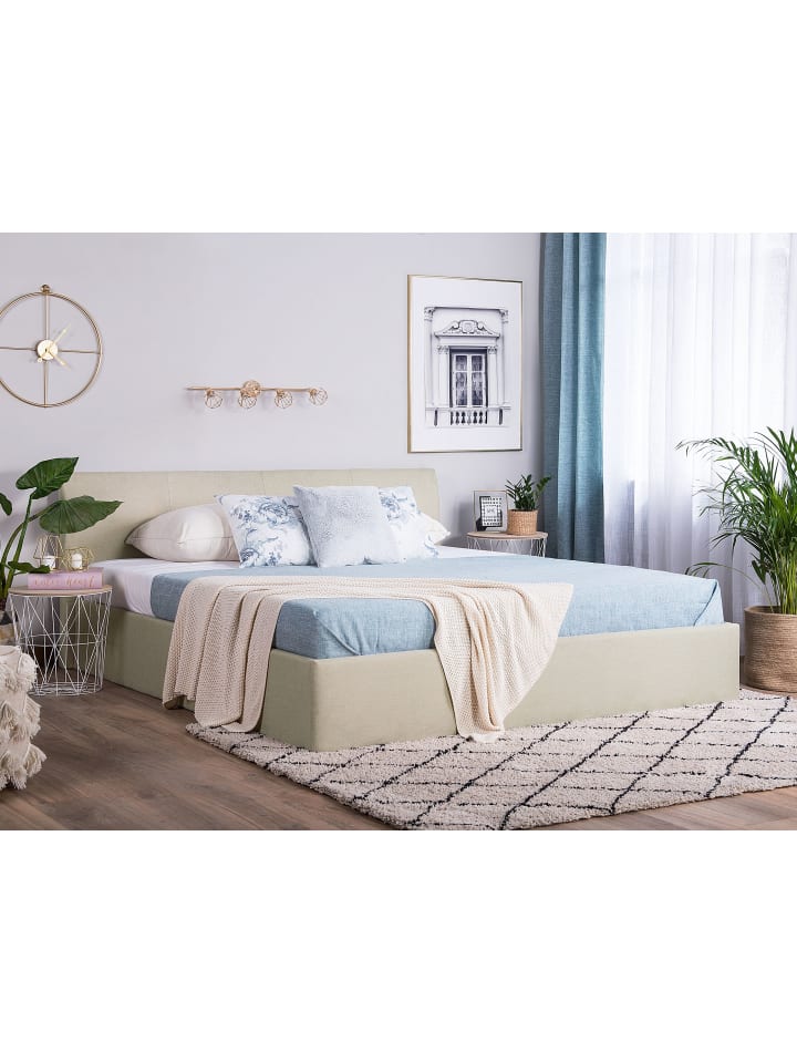 Beliani Doppelbett ORBEY in Beige - (W) 197 x (H) 88 x (L) 212 cm günstig kaufen onesize