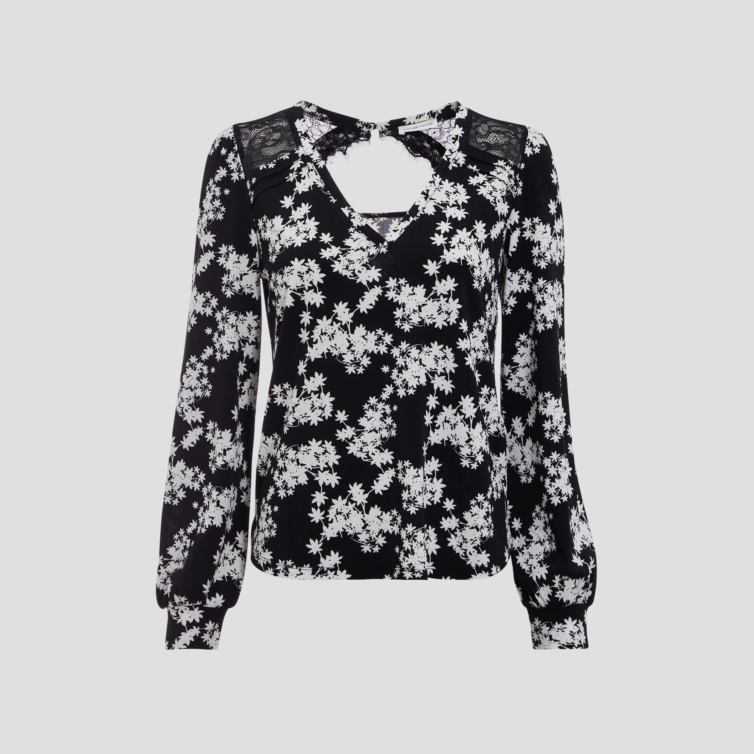 Blouse manches longues noir femme | Cache Cache