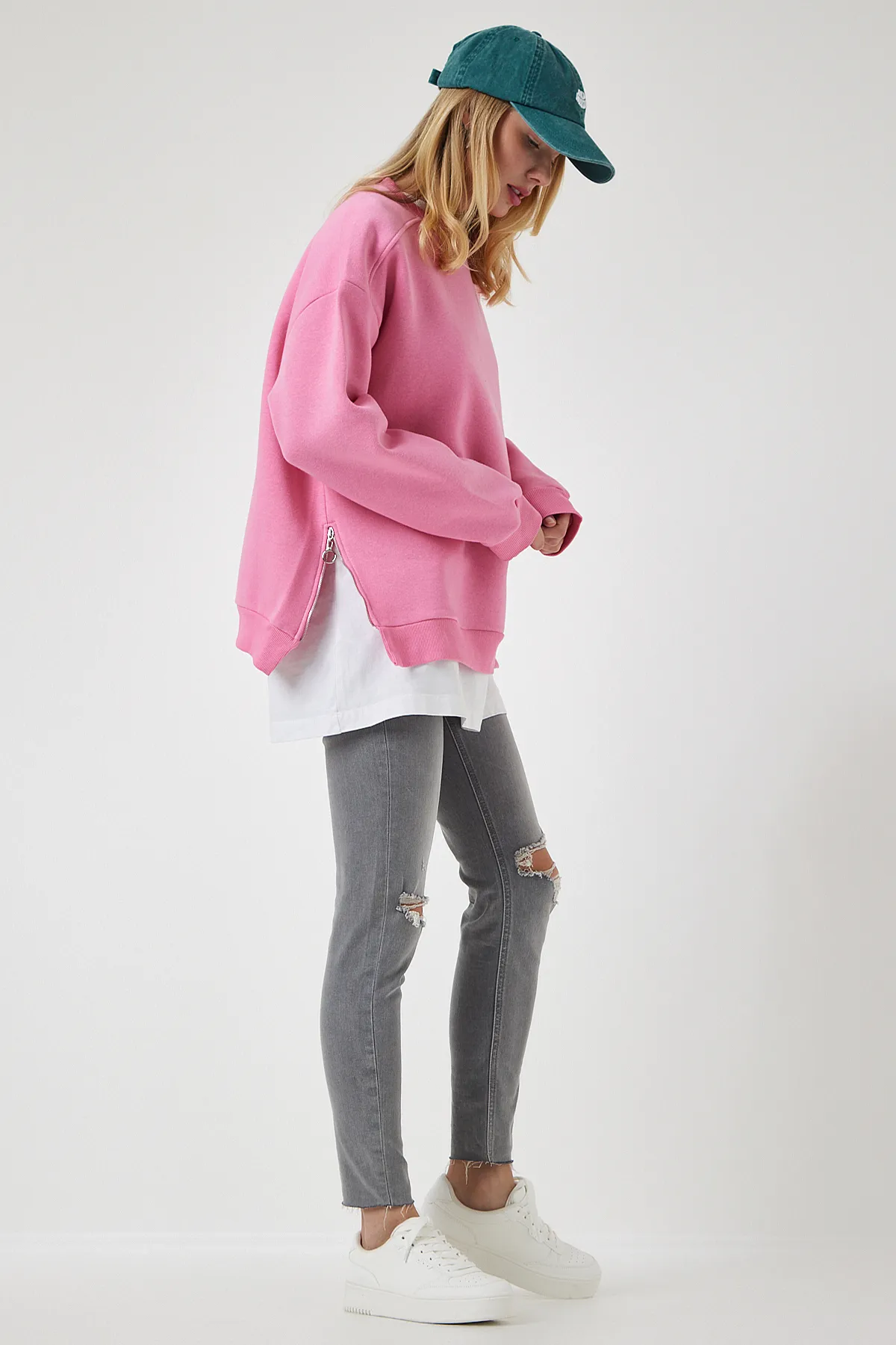 Happiness İstanbul  Sweatshirt - Dunkelblau - Regular Fit