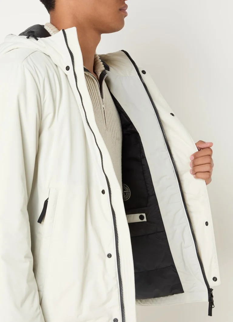 Stone Island 43426 μονωμένο μπουφάν με κουκούλα και πλαϊνές τσέπες