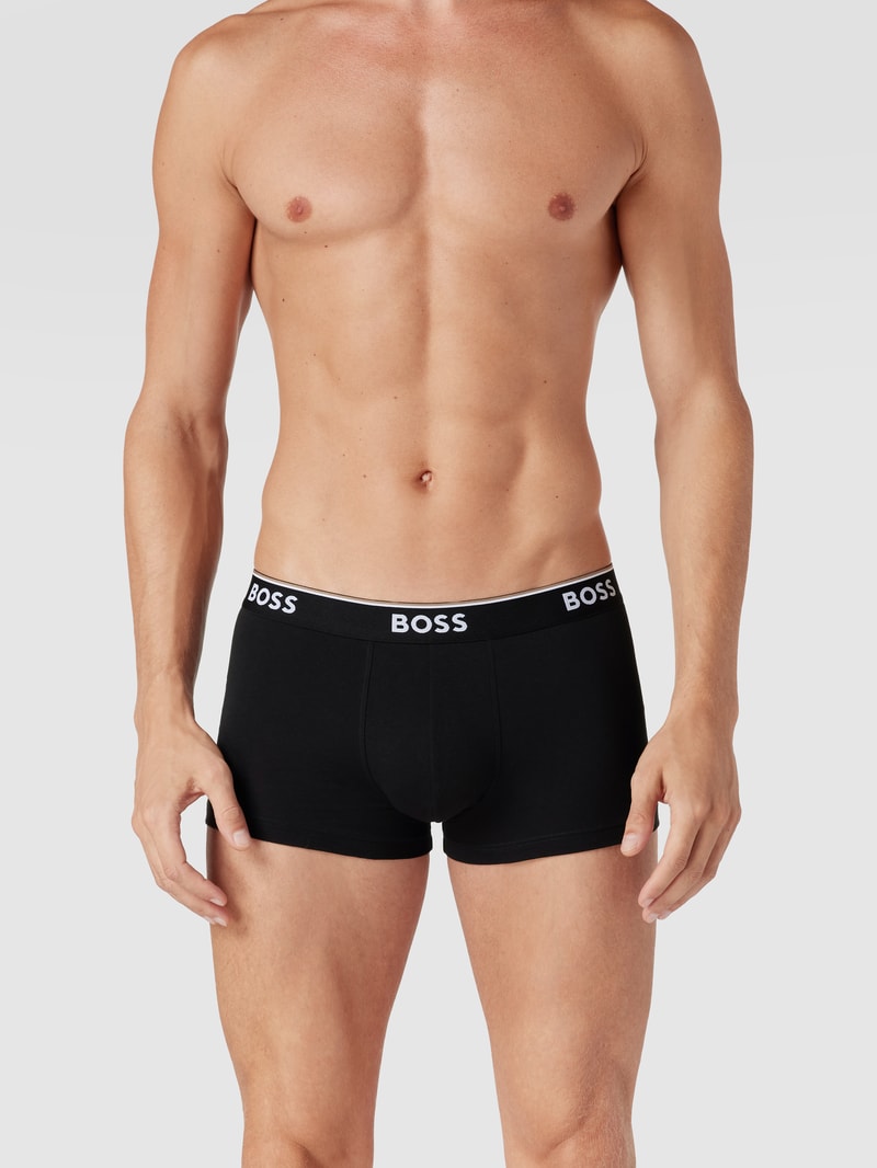 Trunks mit elastischem Logo-Bund im 3er-Pack in schwarz