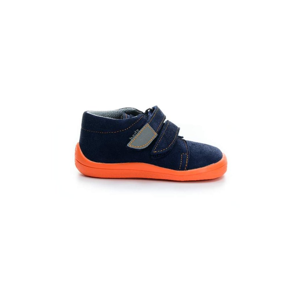 Beda Mandarine mit Membran (BF 0001/W/M/FW) dunkel blaue Barfuß-Stiefeletten