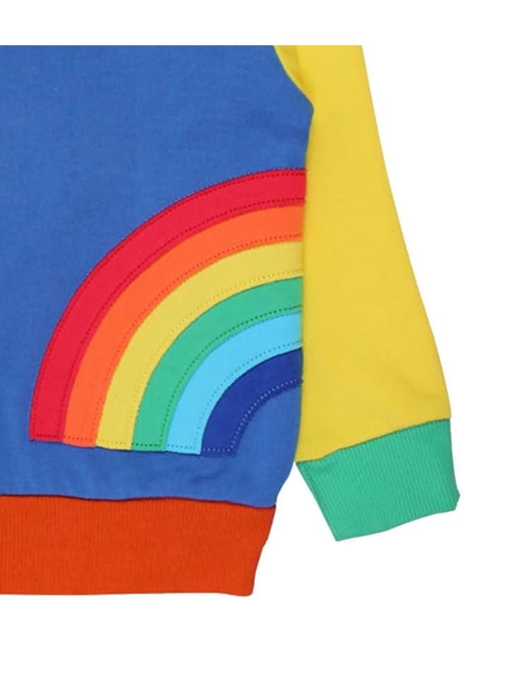 Toby Tiger Sweatjacke mit Regenbogen Applikation in bunt günstig kaufen