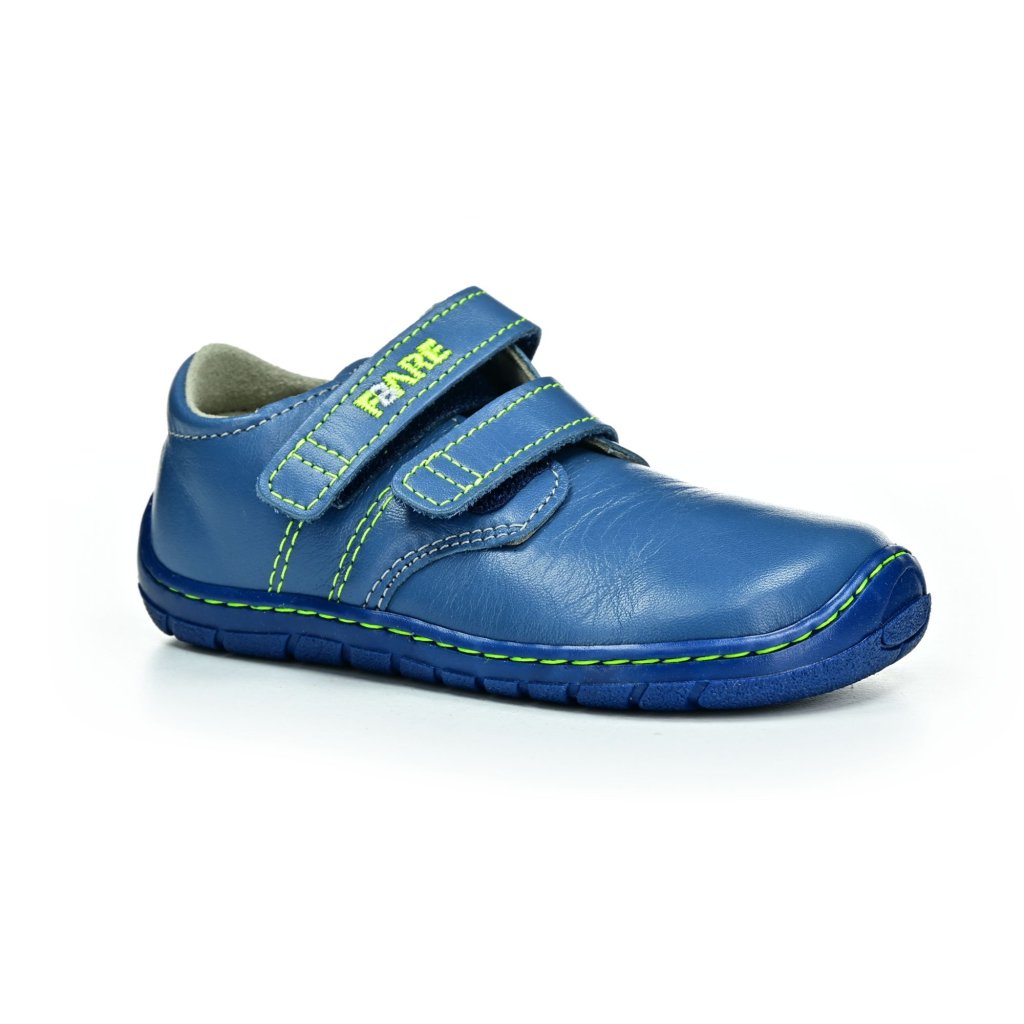 Fare B5413101 blaue Barfußschuhe mit gelber Steppung (bare)
