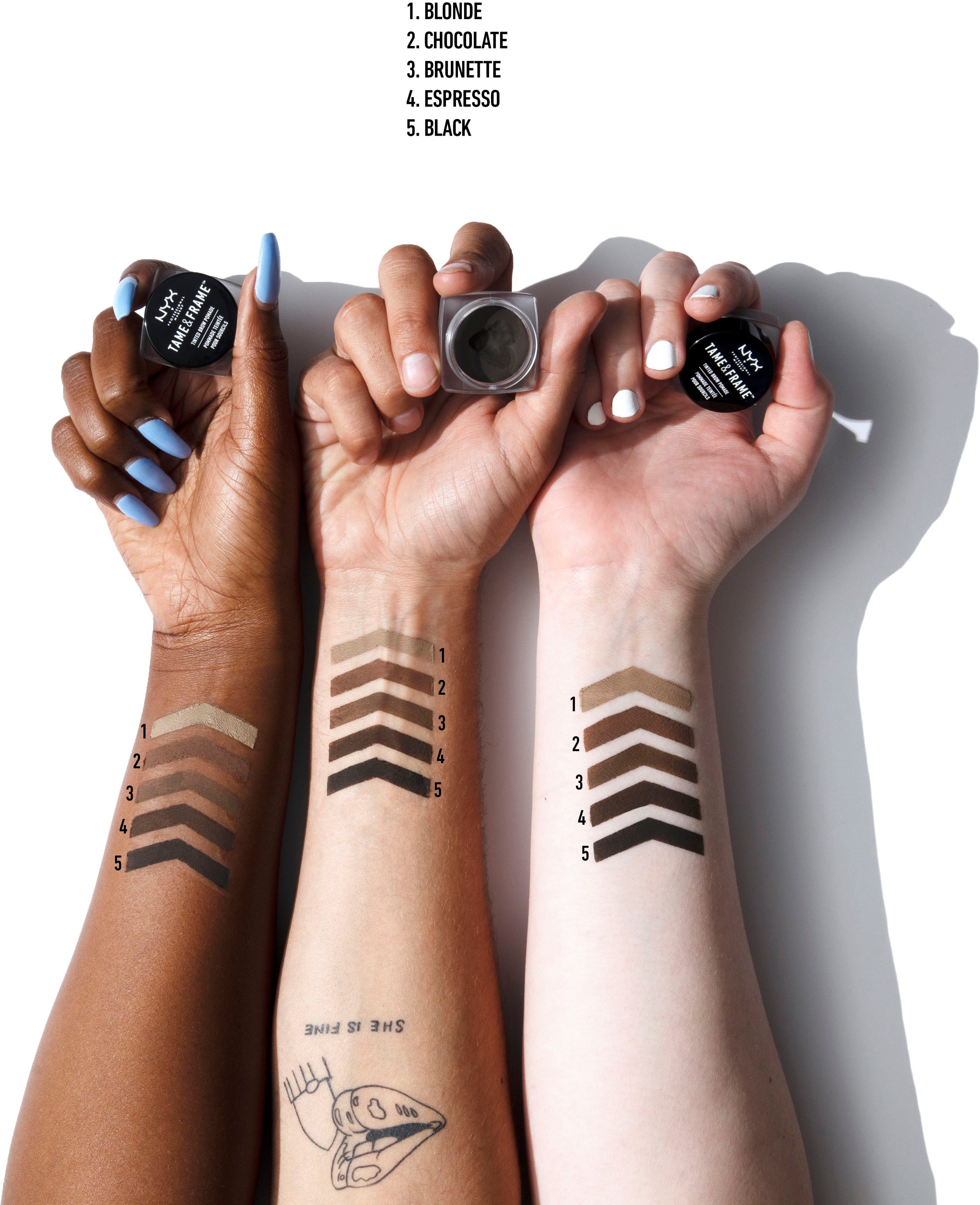 NYX Augenbrauen-Gel Professional Makeup Tame and Frame Brow Pomade