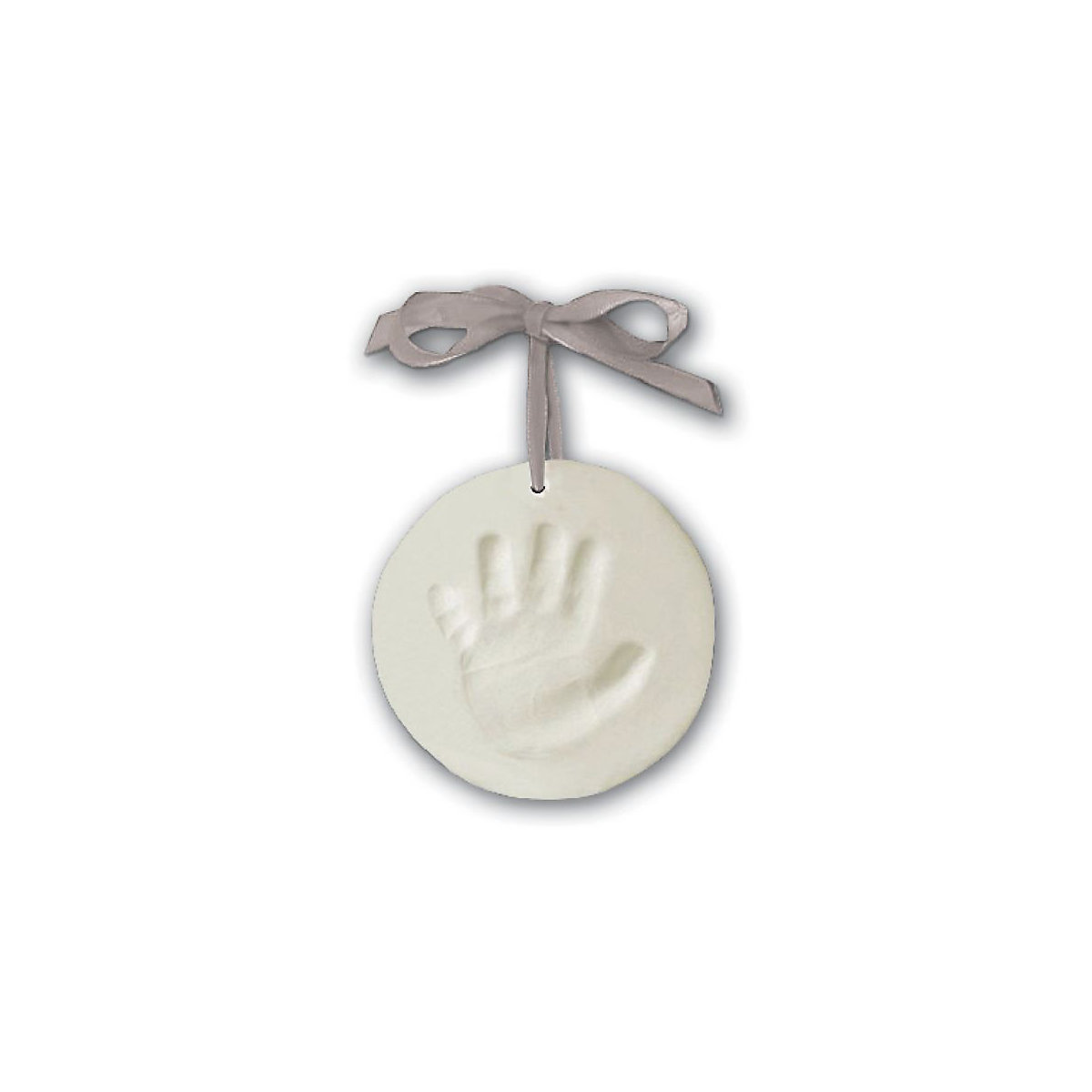 Baby Handabdruck-Bausatz Anhänger Durchmesser 16cm mit Holzrolle Gipsabdrücke